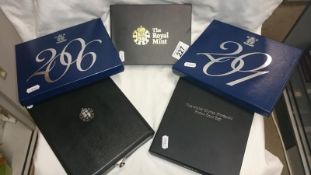 A quantity of Royal Mint GB proof sets, 2001, 2006, 2008 and 2012