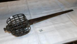 An antique sword with hall marked silver hilt, London 1767
 
There are 4 soldered repairs & 2