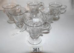 A set of 6 Georgian glass custard cups