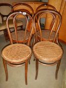 A set of 4 bentwood chairs