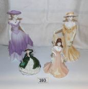 4 Coalport figurines
 
All 4 are in good condition with no damage observed