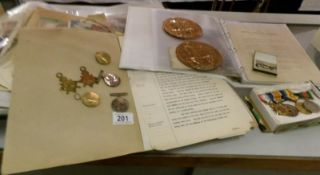 A large collection of WW1 and police ephemera relating to one family including 2 WW1 memorial