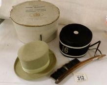 A boxed 1961 Chazelles-Sur-Lyon prisonniers-De-Guerre top hat in box,