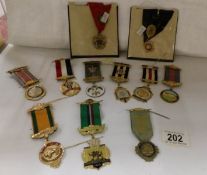 A collection of medals including R.A.O.