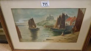 A framed and glazed watercolour signed F C Painter