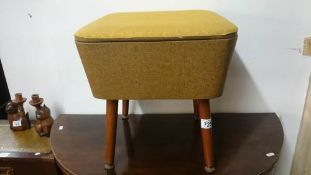 A retro sewing stool