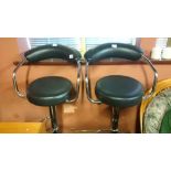 3 chrome bar stools