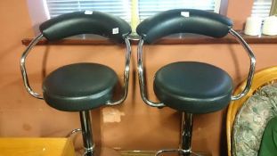 3 chrome bar stools