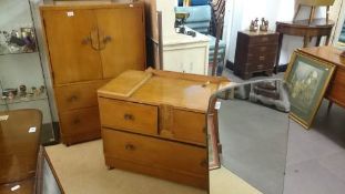 A 1940's dressing table and tall boy
