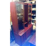 A mahogany effect wall unit