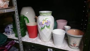 A mixed lot of vases, jugs etc