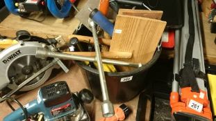 A bucket of tools