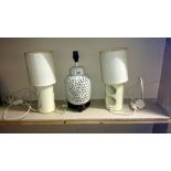 3 table lamps