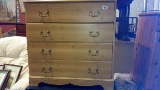 A pine 4 drawer chest