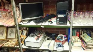 An Acer computer, monitor, printer etc (2 shelves)