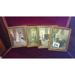 4 framed and glazed nostalgic prints