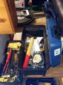 A tool box and tools