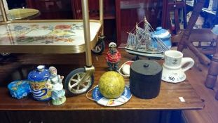 A mixed lot including nautical items