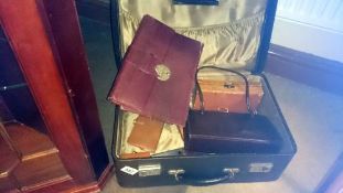 An old suitcase and contents