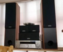 A Sony multi channel with speakers