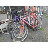 4 old bicycles