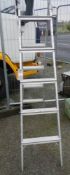 An aluminium step ladder