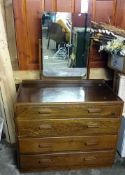 A 4 drawer dressing table