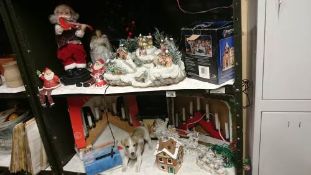 2 shelves of Christmas items