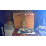 A pair of bedside cabinets