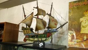 A model galleon 'Santa Maria'