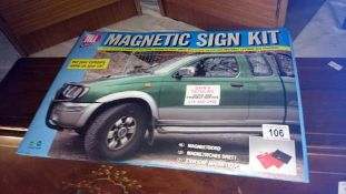 A magnet sign kit