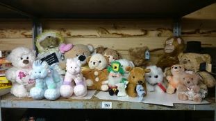 A mixed lot of teddy bears etc