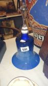 A Bristol blue glass bell