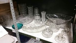 A mixed lot of glassware