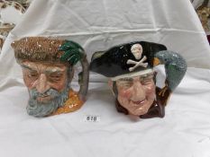 2 large Royal Doulton character jugs,