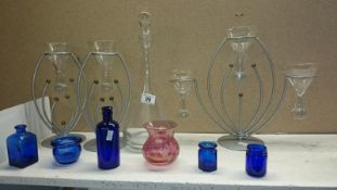 A mixed lot of glassware including decanter