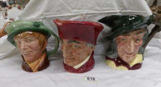 3 Royal Doulton character jugs, Pied Piper,