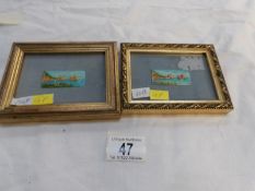 A pair of Italian miniature paintings