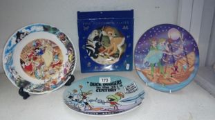3 Disney plates including Kenleys Bambi, Peter Pan,