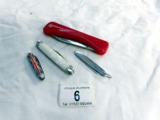 4 vintage pen knives