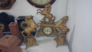 A 3 piece clock garniture