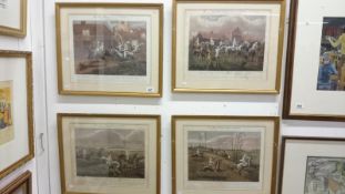 A set of 4 old steeple church engravings including Ipswich and Nocton