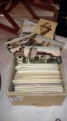 A box of approximately 500 postcards, various subjects including London, Lincoln, Trams, Actors,