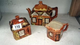 A 3 piece cottage ware tea set