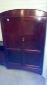 A mahogany wardrobe