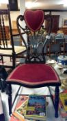 A Victorian bedroom chair