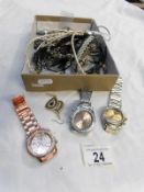 A mixed lot of jewellery and watches