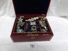 A jewellery box and contents