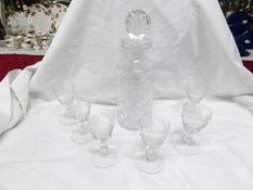 A decanter and 6 glasses