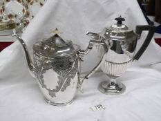 2 silver plated coffee pots